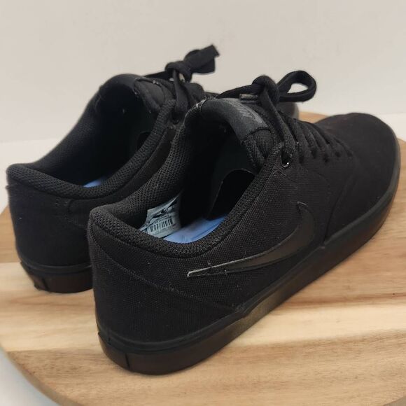 Nike SB Check Solarsoft Canvas shoes Women's Size 8, 921463-001 "Triple Black" - Picture 5 of 10